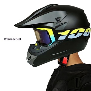 <span class=keywords><strong>Casque</strong></span> <span class=keywords><strong>intégral</strong></span> tout-terrain <span class=keywords><strong>pour</strong></span> VTT, descente, VTT tout-terrain, karting avec lunettes 100 % incluses en ABS - Product Image 3