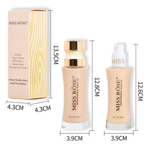 MISS ROSE 35ml <span class=keywords><strong>Fond</strong></span> <span class=keywords><strong>de</strong></span> <span class=keywords><strong>Teint</strong></span> Liquide <span class=keywords><strong>Double</strong></span> Tenue Couvrance Totale Sans Huile SPF10 Résistant à l'Eau Longue Durée - Product Image 3