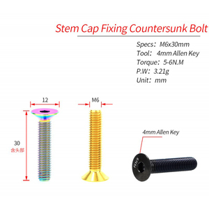 BJCJTi Soluciones a medida Gr5 Ti6AI4V M5x18 mm Tornillos de fijación de potencia de titanio para bicicletas de carretera y MTB - Product Image 3