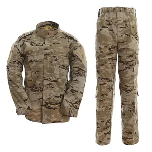 Jaquetas e calças uniforme de camuflagem do deserto espanhol, aço tático, eua, uniforme de combate