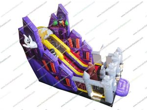 Toboggan gonflable Maison de sorcière Halloween Fantôme Personnaliser Château sautant pour enfants Toboggan gonflable pour trampoline - Product Image 3