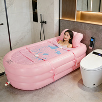 Baignoire sauna vapeur gonflable en PVC pliable pour usage domestique, baignoire individuelle pour adulte