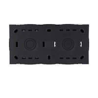 CE Nouveau Design Grand Bouton Poussoir Lisse 2 Gang 1 Voie 250V 16A PC Matériel UE Norme Européenne Électrique Interrupteur Mural et Prise