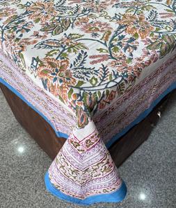 Latest High Quality Floral Design Indian Block Print Floral Cotton <b>Table</b> <b>Cover</b> <b>Table</b> Cloth Available at Best Price for Wholesale - Product Image 3