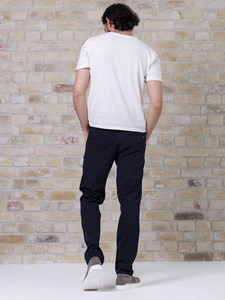 Men Classic Casual Straight Chino Trousers Dark Blue <b>Elastic</b> <b>Waist</b> Enhanced Comfort Fall Winter Wear - Product Image 6