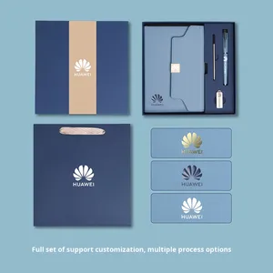 Set de Regalo de Cuaderno de Imitación de Cuero con Triple Pliegue, Caja con Cierre Adhesivo, Termo de Recuerdo, Diario de 100 Hojas, Papel Metálico para Oficina - Product Image 4