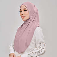 Hijab instan krep lumut kustom Malaysia Hijab instan Crepe instan lumut Crepe Hijab instan untuk wanita