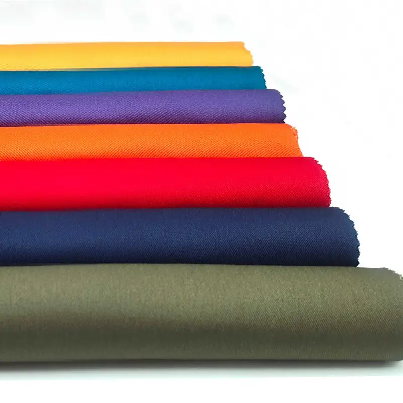 ผ้าฝ้ายโพลีเอสเตอร์ผ้าธรรมดา,สิ่งทอลายทแยงพิมพ์ทอสีที่กำหนดเองนับและความหนาแน่นเสื้อ Poplin TC 65/35เส้นด้ายสูง