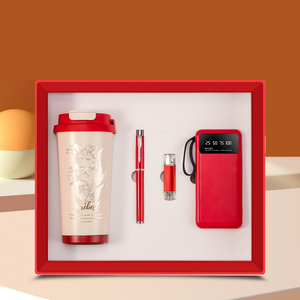 Set hadiah bisnis Natal, Mug mewah + payung + pena + usb + speaker + buku harian + Bank daya promosi perusahaan dengan kotak/ - Product Image 5