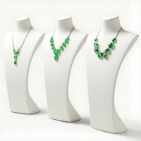 FADELI Présentoir de Luxe Personnalisé en Microfibre pour Bijoux, Vitrine de Magasin de Bijoux, Modèle de Buste Courbé pour Colliers, Taille 116