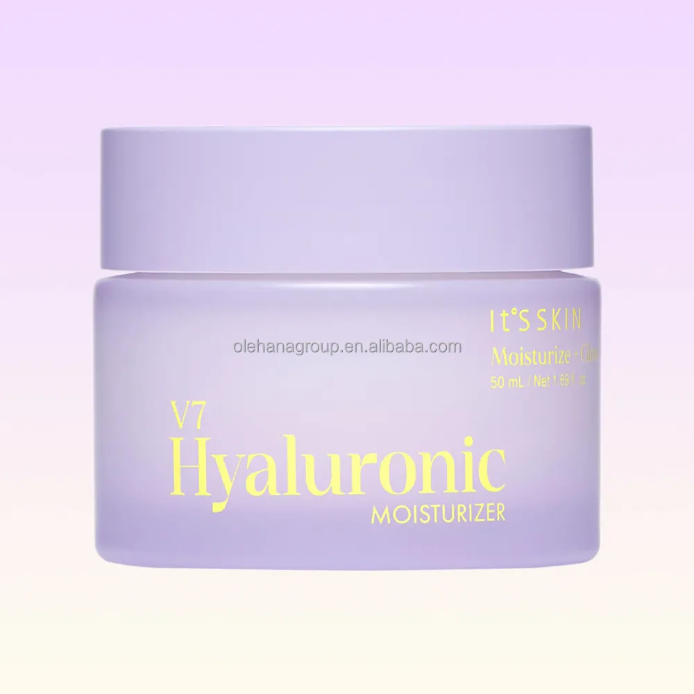 Crema hidratante Coreana de marca blanca, crema facial de ácido hialurónico iluminadora antienvejecimiento para piel seca