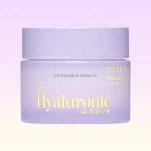 Hidratante coreano de marca própria, creme facial anti-idade iluminador com ácido hialurônico para pele seca