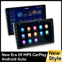 Autoradio avec RDS 9 10 pouces MP5 2 Din Lecteur multimédia Android CarPlay sans fil Navigation GPS automatique Écran tactile IPS