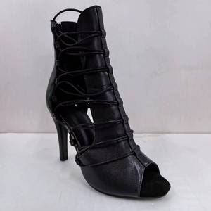Stivaletti con Tacco Alto e Punta Aperta per Danza Jazz, Sandali con Cinturino alla Caviglia, Scarpe da <span class=keywords><strong>Ballo</strong></span> con Tacco Alto, Taglie Grandi - Product Image 3