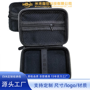 Étui de rangement EVA pour écouteurs, électronique numérique, noir, 1 compartiment GY688 - Product Image 5