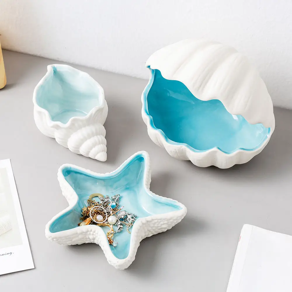 Nordic Moderne Woninginrichting Woonkamer Slaapkamer Creatieve Shell Keramische Ornamenten