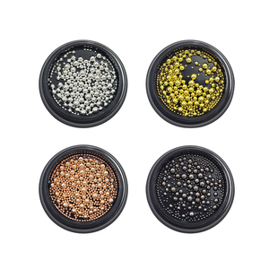 Ensemble de <span class=keywords><strong>4</strong></span> boîtes de billes circulaires en acier de couleur, petites boîtes à disques, fournitures de luxe pour la <span class=keywords><strong>d</strong></span>écoration <span class=keywords><strong>d</strong></span>'ongles DIY - Product Image 6