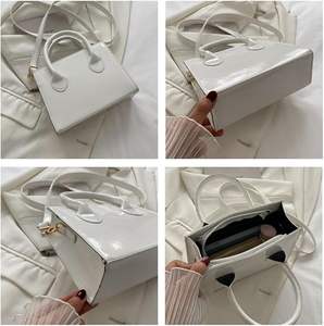 Factory Custom Patent PU Leather Handbag Shinny Evening Clutch Purse <b>Mini</b> Zipper Closure Eco-Friendly for Women - Product Image 2