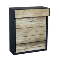 Moderno al aire libre elegante cerradura de Metal montado en la pared buzón impermeable caja de correos de acero para jardín para bodas fiestas Navidad