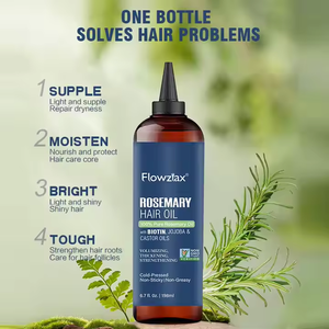 Olio per Capelli al Rosmarino con Etichetta Privata, 100% Puro Naturale e Biologico con Biotina, Oli <span class=keywords><strong>di</strong></span> Jojoba e Ricino, Olio per la Crescita dei Capelli e Riparazione dei Capelli Danneggiati - Product Image 2