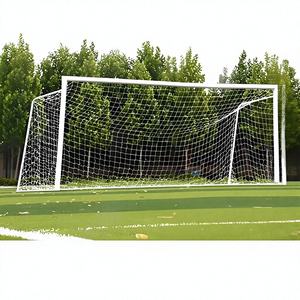 But de football portable pour enfants avec filet en acier et HDPE |   Montage rapide, taille réglementaire, durable, entraînement en plein air, blanc - Product Image 3