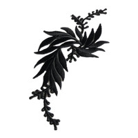 Accessoires décoratifs multicolores Colle à dos DIY Hand Silver Thread Size Leaves Embroidery Cloth Patch