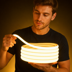 <span class=keywords><strong>Bande</strong></span> lumineuse LED COB flexible 220V, auto-adhésive, éclairage d'ambiance pour plafond, salons, ultra-lumineuse, extérieur, blanc chaud - Product Image 5