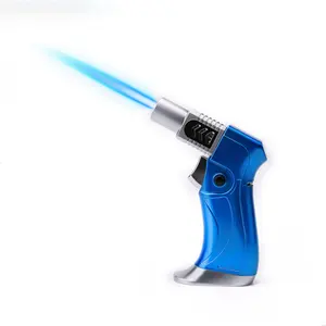 Yeni tasarım yüksek kalite jet torch çakmak Metal Torch çakmak doldurulabilir gaz çakmak için mutfak barbekü çakmağı