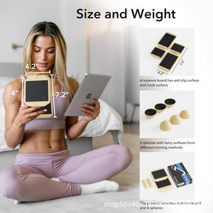 Planche d'équilibre en bois pour étirements des pieds, entraînement de la force de la cheville, exercices de yoga, design moderne et simple - Product Image 3