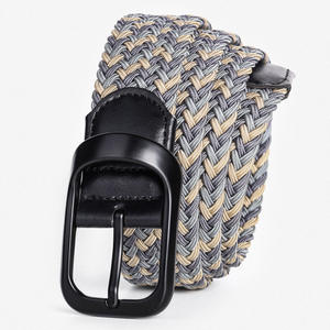 <span class=keywords><strong>Ceinture</strong></span> tricotée <span class=keywords><strong>tressée</strong></span> élastique réglable <span class=keywords><strong>extensible</strong></span> de 3.4cm de large personnalisée en usine ceintures de golf tissées pour hommes femmes - Product Image 4