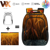Sac à dos léger en polyester personnalisé avec logo pour affaires, décontracté, école, voyage, ordinateur portable, sport, rangement, étudiant, enfant