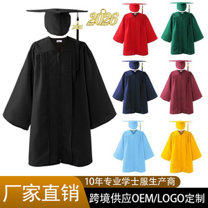 Ensemble de Robe de Cérémonie de Remise des Diplômes pour Enfants Vert 2026 en Satin – Costume de Spectacle pour Maternelle - Product Image 4
