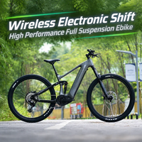 Vélo de montagne électrique à suspension intégrale en fibre de carbone, moteur central BAFANG M560 500W, batterie 720Wh, transmission électronique sans fil, vélo électrique