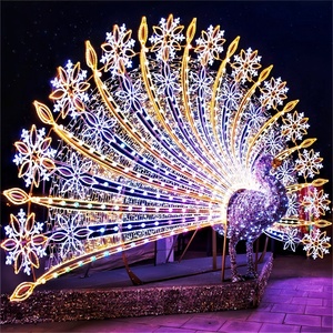 Escultura Decorativa Luminosa LED Personalizada 2026, con Forma de Pájaro, Águila o Halcón, para Exteriores, Parques, Centros Comerciales, Paisajes Navideños - Product Image 6