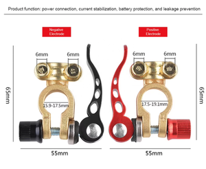 Connecteurs d'arrêt en cuivre à déconnexion rapide borne de poteau de câble en laiton pour camion voiture UTV tracteur Protection de la batterie - Product Image 6