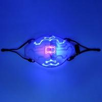 Masque facial LED pour fête, 7 couleurs lumineuses, pour hommes et femmes, masque lumineux pour fête musicale, Noël, Halloween, masque clignotant