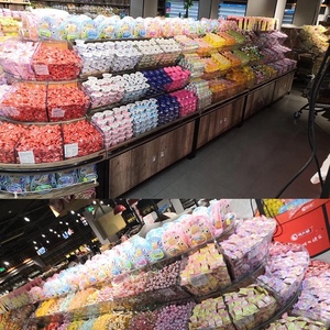 Scaffali di esposizione rotondi scaffale del supermercato dell'esposizione dello scaffale di legno d'acciaio del supermercato della capriata da vendere <span class=keywords><strong>rak</strong></span> - Product Image 6
