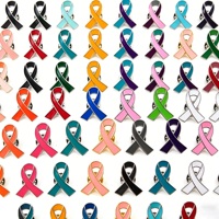 Pins de Solapa Personalizados con Cinta Roja, Broches de Aleación de Esmalte Duro para Concientización sobre VIH/SIDA y Cáncer de Mama, Ideales como Regalo para Niños o Bodas