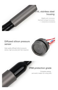 Sonde de niveau d'eau en acier inoxydable GLT100 100m 4-20mA avec protection IP68 pour l'irrigation agricole - Product Image 4