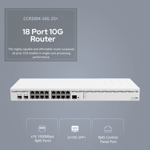 Ikroroik CCR2004-16G-2S + igC 16 Gigabit <span class=keywords><strong>2</strong></span> Gigabit ORT ptical ORT Mart outer CCR2004-16G-2S exterior + PC - Product Image 5