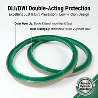Joint d'étanchéité métallique DYN pour vérin hydraulique en PU, DLI DWI, résistance à la pression 90 Shore A