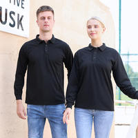 Polo de travail à manches longues en mélange de Lyocell de qualité supérieure, style professionnel formel, logo brodé personnalisé, uniforme vierge, polos pour hommes