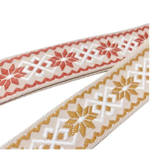 Pita Jacquard Bohemian 38mm, Hiasan Tenun Geometris Etnik untuk Tali Tas, Dekorasi Rumah & Pakaian, dan Topi Berhias - Product Image 1