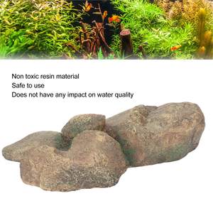 Turquoise Hars <span class=keywords><strong>Aquarium</strong></span> Rotsachtige Stenen Set Vistank Simulatie Ornament Pakket 220V-Gat Vermijden Decoratieve Stenen - Product Image 5