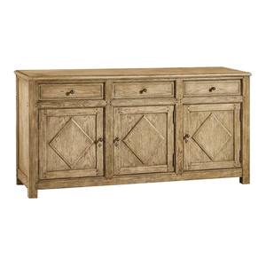 Nouvelle armoire de rangement en bois massif naturel de luxe 3 tiroirs 3 portes armoire latérale meubles de salon - Product Image 1