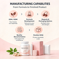 Capsules de Multivitamines Complètes de Haute Qualité, Antioxydantes, pour la Beauté, Marque Privée OEM, Vente Chaude, Supplément pour Adultes, HACCP, Halal