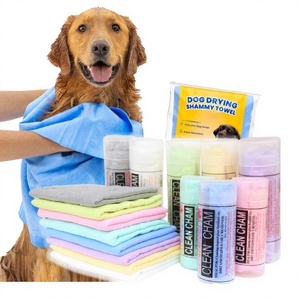 <b>Clean</b> Cham Dog Drying Shammy Towel Non-Woven Fabric Super Absorbent For Dogs Bathroom Use All Seasons - Product Image 3