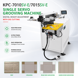 Machine à rainurer en V KPC-7010SV-<span class=keywords><strong>E</strong></span> avec dé<span class=keywords><strong>coupe</strong></span>, réglage numérique de la hauteur, rainureuse pour carton MDF et boîtes rigides - Product Image 2
