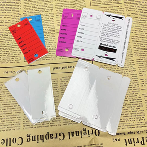 ป้ายแขวน PP หลายสีสำหรับบริการยานยนต์, ป้ายรถยนต์รูปสี่เหลี่ยมผืนผ้าพิมพ์ UV/ซิลค์สกรีน ล้างทำความสะอาดได้, ขายส่งจำนวนมาก - Product Image 4