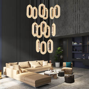 Candelabro <span class=keywords><strong>de</strong></span> cristal para escaleras, moderno, clásico, para vestíbulo <span class=keywords><strong>de</strong></span> hotel, sala <span class=keywords><strong>de</strong></span> estar - Product Image 1